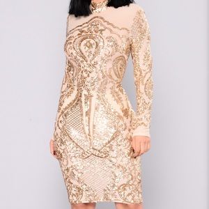 Sequin fashion nova midi bodycon dress